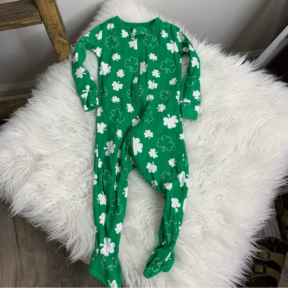 PJ Place Shamrock Footie 6-9M
